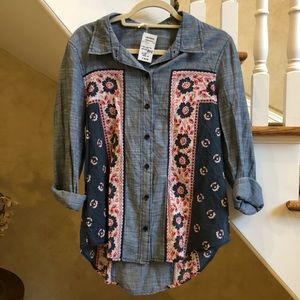 Free People NWT Women’s Button Up Blouse